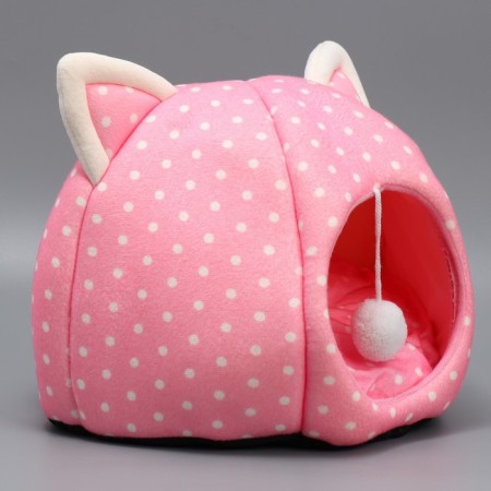 Animal house "cat" 36x35 cm, pink-2