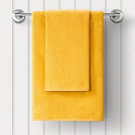 Set of terry towels Yellow, size 50x90 cm, 70x130 cm, yellow color-1
