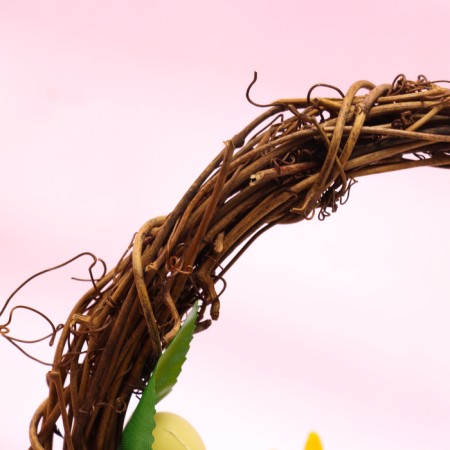 Decorative Easter wreath "Chicken and chickens" 8x15x15 cm-2