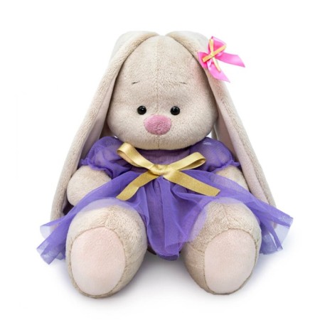 Soft toy "Bunny mi in a dress with a gold bow", 23 cm