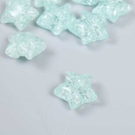 Busina Plastic for the creativity "Star. Stone ice" transparent green 1.3x2.6x2.6 cm-1
