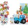 Thermal engine with puzzle “Blue Tractor: New Year in the city”, 54 elements, 250 ml