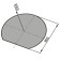 The sheet is tributary, round, antique bronze, steel 1.2 mm, 90 x 80 cm