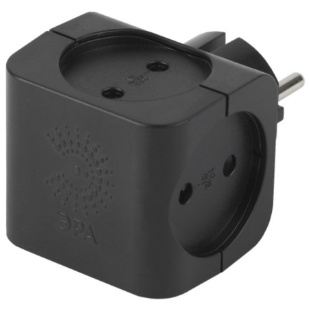SP-4-B Electric ERA Roset for 4 sockets without grounding 16a black