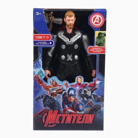 Figure Marvel "Avengers. Thor with short hair ", collectible, with weapons, lighting effects-6