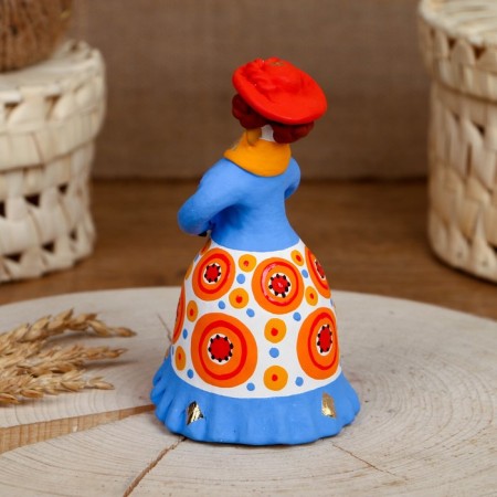 Dymkovo toy "Emergency lady" 13 cm, mix-1