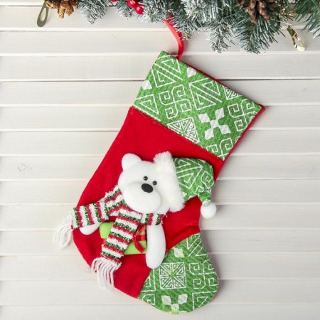 A toe for gifts "Gift" Bear, 18.5x26 cm, red-green-1