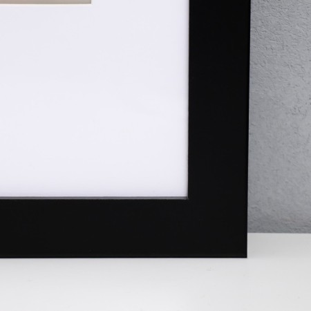 Photo frame MDF "Ellis" 60x90 cm with a paspartu, black (plastic screen)-1