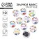 Supply icons "Wise guy and clever...", school, d = 56 mm, mix