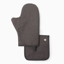 Set of kitchen. Freedom Grey mittens 20x28cm, severity 17x17cm, 56%flax, 44%HL