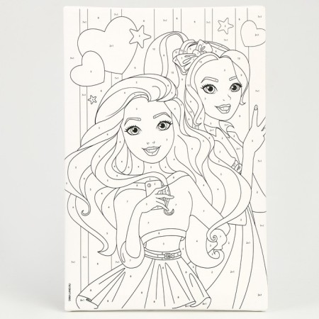 Picture on numbers for children "Dolls-Brush", 20 x 30 cm-3