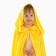 Carnival cloak for children, plush yellow, length 80 cm