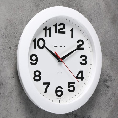 Wall clock, series: classic, discrete move, d-29 cm, white dial-1