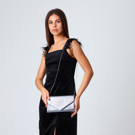 Female bag on a magnet, silver color-5