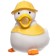 Rubber toy for the bath "Duckling with a bubble", 6 cm., Color mix, crush me