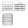 Paper tray horizontal 3-level Erichkrause Steel, assembly, metal mesh, silver