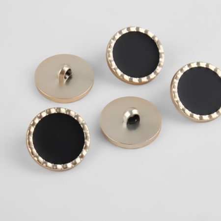A set of plastic buttons on the leg, d = 25 mm, 5 pcs, black color-1