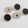 A set of plastic buttons on the leg, d = 25 mm, 5 pcs, black color