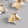 Buttons plastic for creativity "Golden Star" set 12 pcs 1.5x1.5 cm