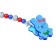Holder for the nipple - dummy "bunny", blue color