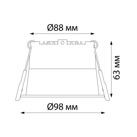 Luminer built -in LED NovOCH. Tran, 12W, LED, 63x98x98 mm, white color-1