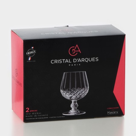 A set of glasses for cognac Longchamps, 320 ml, crystal glass, 2 pcs-7