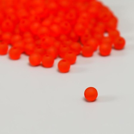 Set of matte beads "Astra" 6 mm, 20 g, red-1