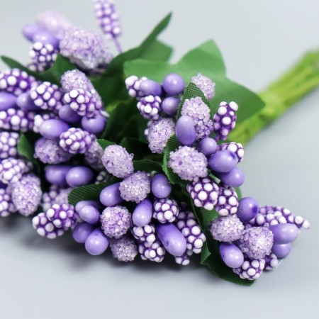 Flowers for decorating "inflorescence" Blue 1 bouquet = 12 colors 8.5 cm-2