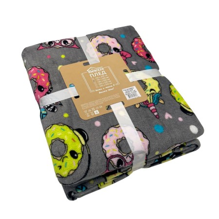 Belezza Donat 160x200cm, Gray, Microfiber 200g/m, PE 100%-2