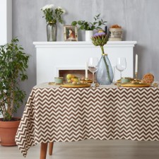Baby Dolyana 145x145cm, zigzag ts. Brown, 100%PE, matting 200 g/m