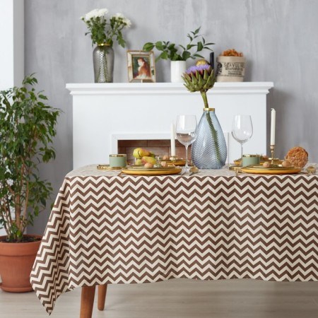 Baby Dolyana 145x145cm, zigzag ts. Brown, 100%PE, matting 200 g/m