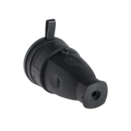 Forest socket 16-005, 16 A, 250 V, IP44, with salary, with a plug, rubber, black-2