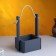 Wooden Kashpo 15 × 12 × 25 cm "openwork", rectangular, handle rope, black give beautifully