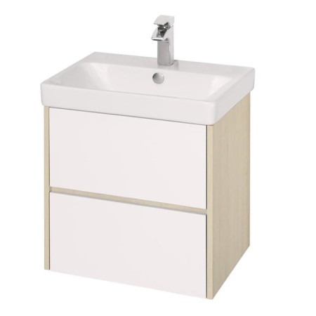 Tumba under the Aquaton sink "Scandy 55", white color, oak Verona