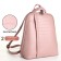 City backpack of artificial leather with lightning, pink color