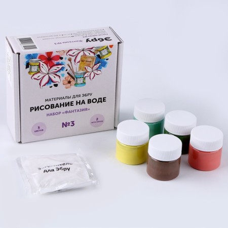 Set for drawing "Ebru. Fantasy ” - palette No. 3, 5 centuries. 20 ml-2