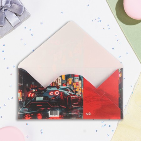 Money envelope "Happy Birthday!" car, 16.5 x 8 cm-1