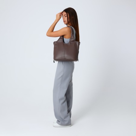 Love bag with lightning, brown color-1