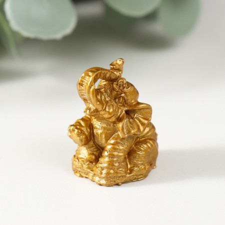 NECE Polystone "Elephants" gold set 6 pieces 3x2.4x1.8 cm-2