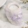 Skull Cloth from gypsum with faces, 6x9x6.5cm, marble with purple strips