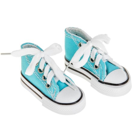 Doll sneakers, sole length 7.5 cm, blue color