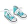 Doll sneakers, sole length 7.5 cm, blue color