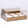 Confectionery folding box for 6 cupcakes 23.5 x 16 x 10, gold