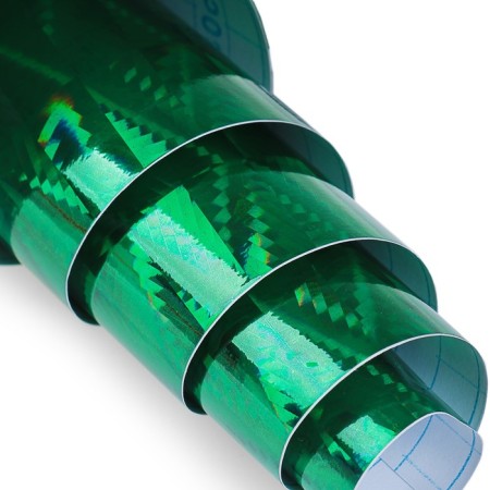 Film self -adhesive "rhombuses", holography, green, 0.45 x 3 m, 30 md-2