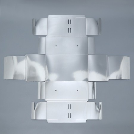 Gift folding box, packaging, "silver", 23 x 15 x 10 cm-7