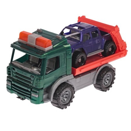 Evacuator, with a car, mix