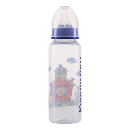 A bottle with silicone nipple milk, 250 ml, mix-10