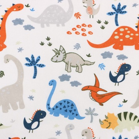 Flanel dinosauric diaper, size 75x120 cm, 170 g/m, cotton 100%-2