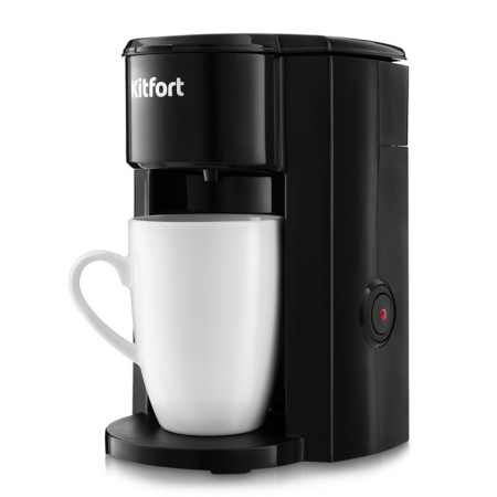 Coffee machine KitFort KT-763, drip, 350 watts, 0.15 l, black