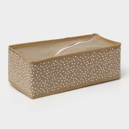 Organizer for storing linen of the Dolyan "Points", 8 cells, 28 × 14 × 10 cm, beige color-5